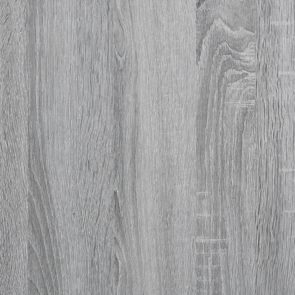 Bed frame Grey Sonoma 100x200 cm wood material and metal