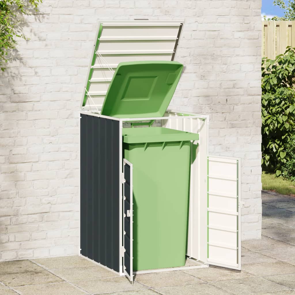 Mülltonnenbox für 1 Tonne Anthrazit 72x81x115 cm Stahl