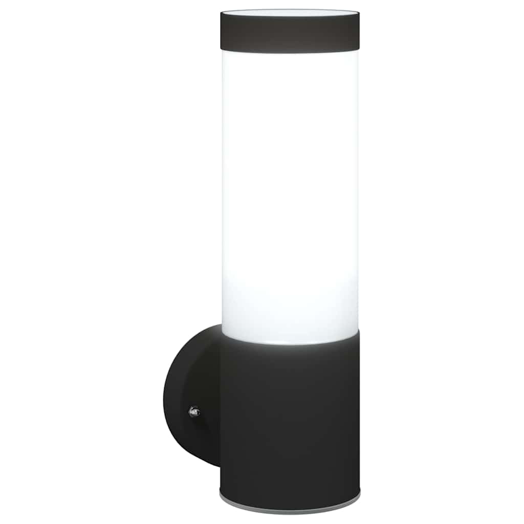 Außenwandleuchte Schwarz 12 x 7.5 x 27 cm Edelstahl
