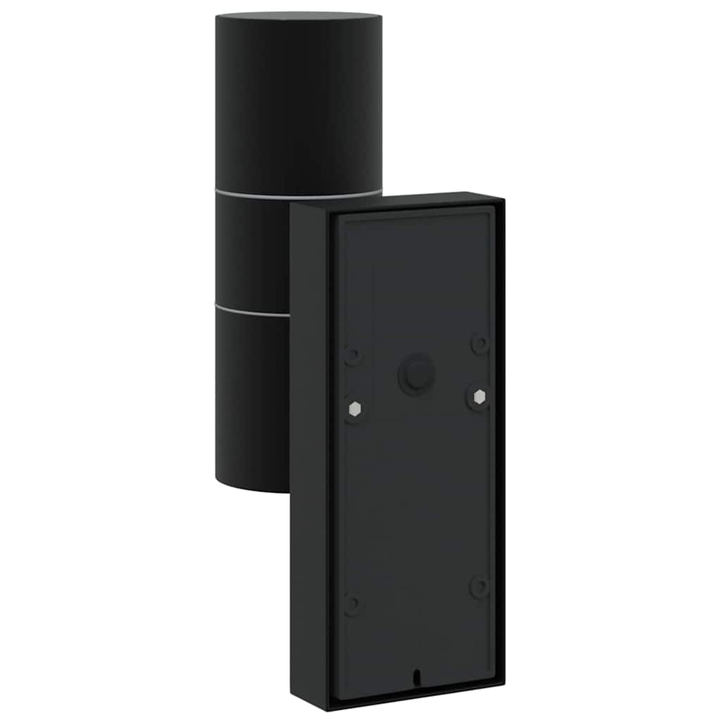 Außenwandleuchte Schwarz 7 x 10 x 22 cm Edelstahl