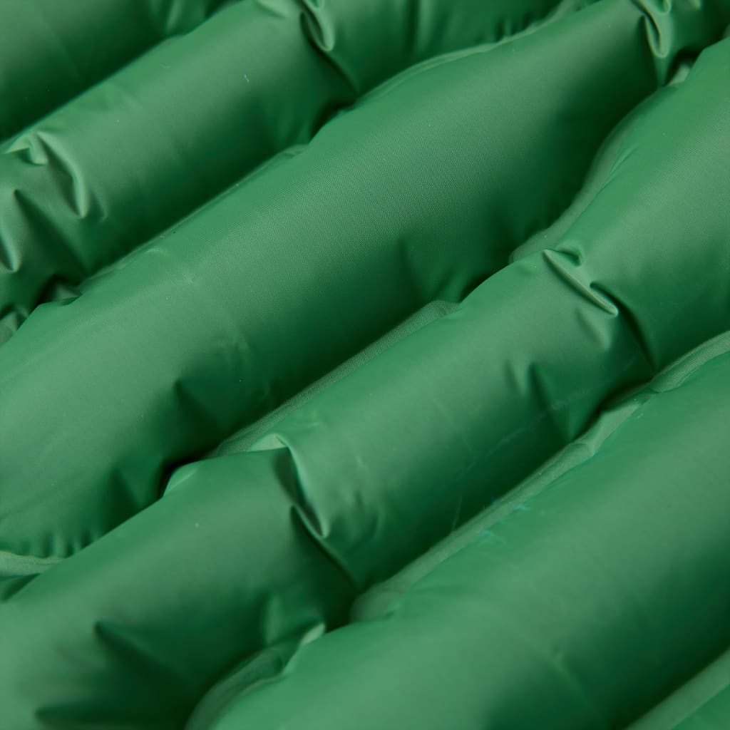 Self-inflating sleeping pad with pillow green