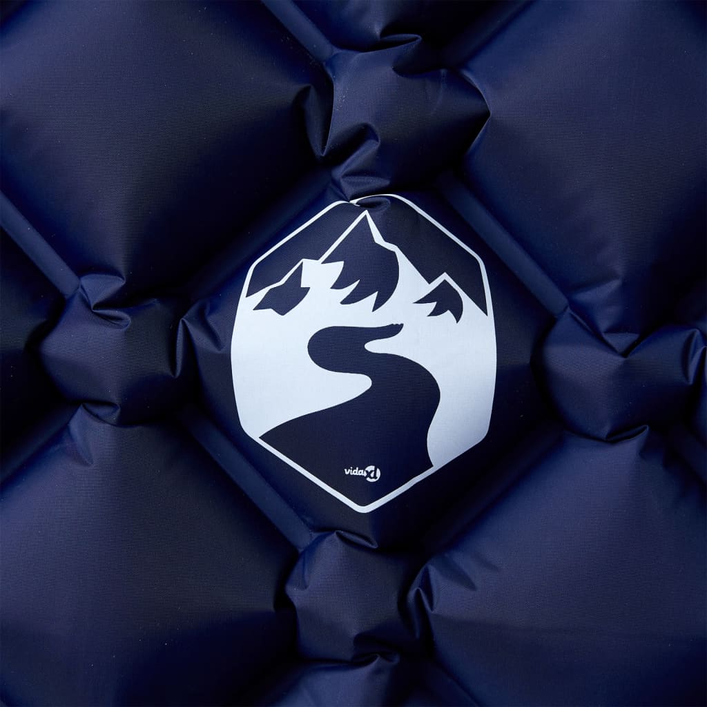 Inflatable Sleeping Mat Navy Blue 190x58x6 cm