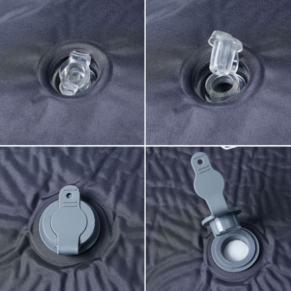 Self-inflating sleeping pad with pillow gray