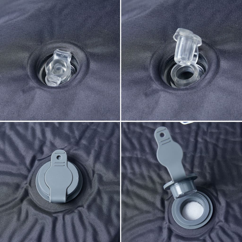 Self-inflating sleeping pad with pillow gray