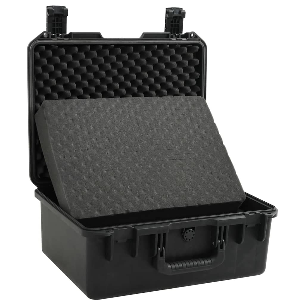 Koffer für Flugreise Tragbar Schwarz 49x38x23 cm PP