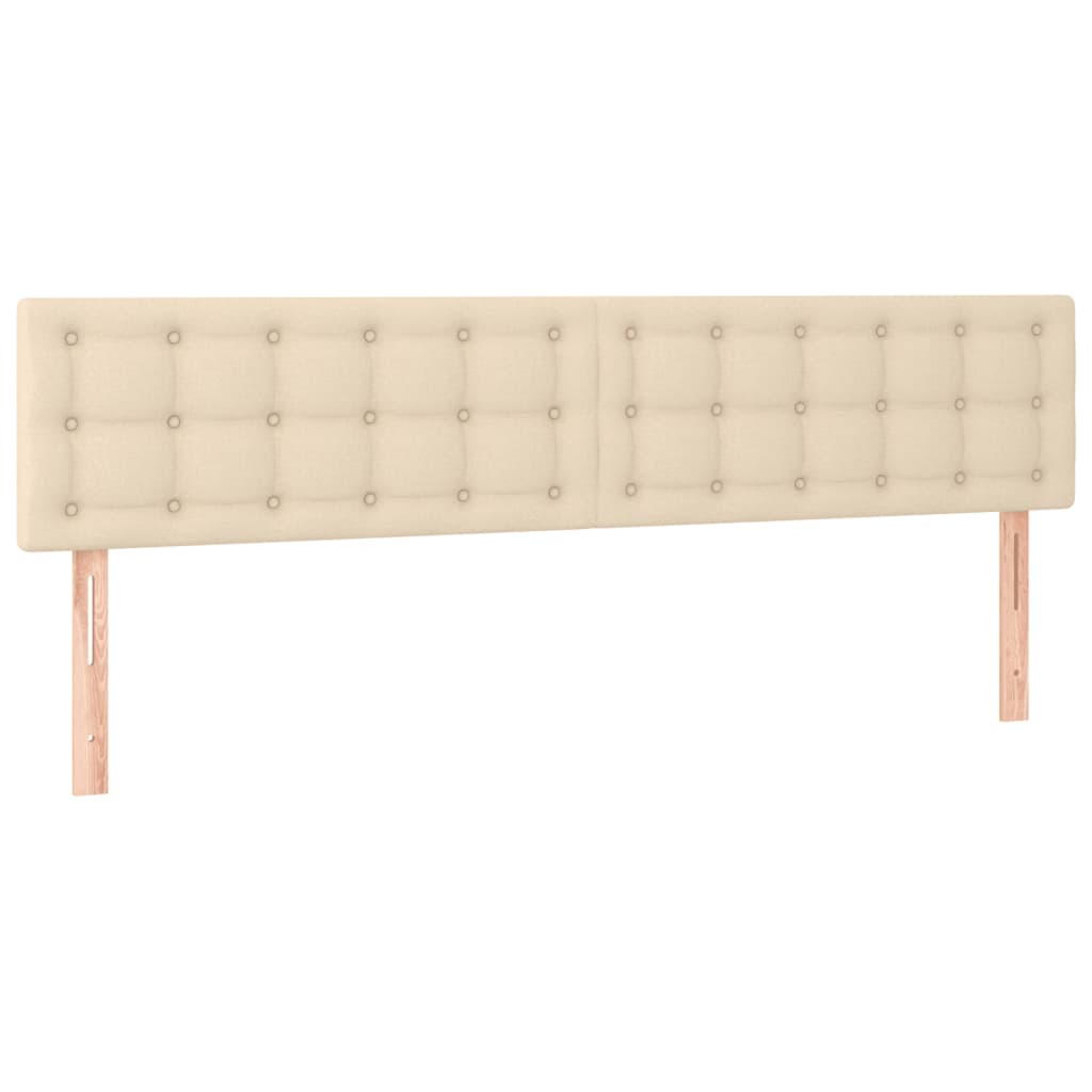Bettgestell ohne Matratze Creme 120x190 cm Stoff