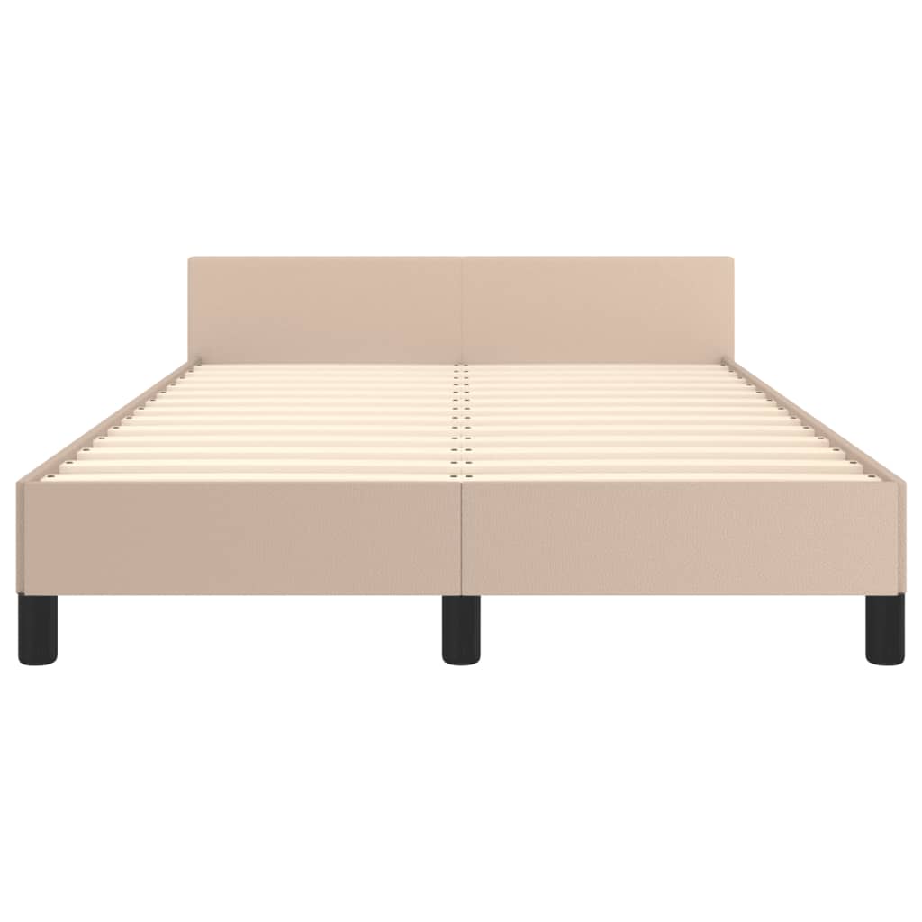 Bettgestell ohne Matratze Cappuccino-Braun 120x190cm Kunstleder