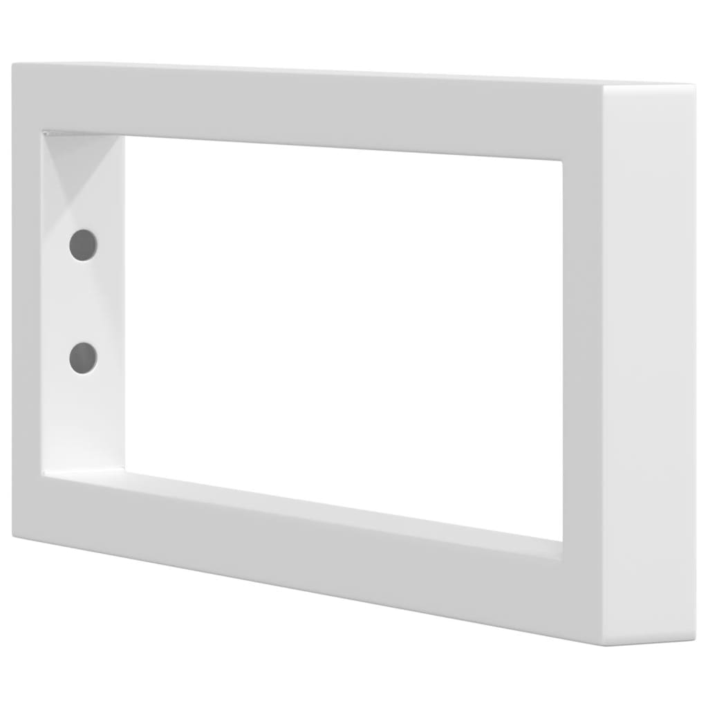 Washbasin Brackets 2 Pcs. White Rectangular Steel