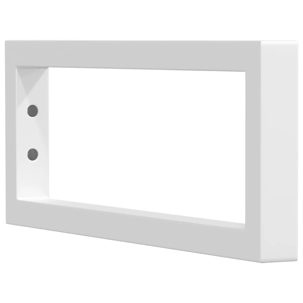 Washbasin Brackets 2 Pcs. White Rectangular Steel