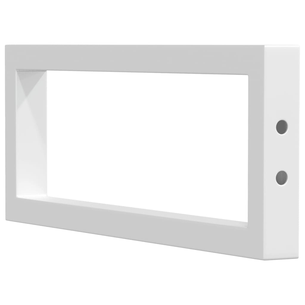 Washbasin Brackets 2 Pcs. White Rectangular Steel