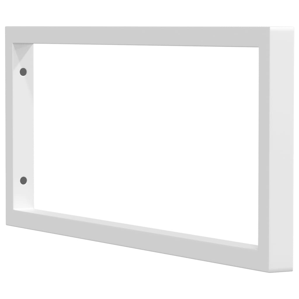 Washbasin Brackets 2 Pcs. White Rectangular Steel