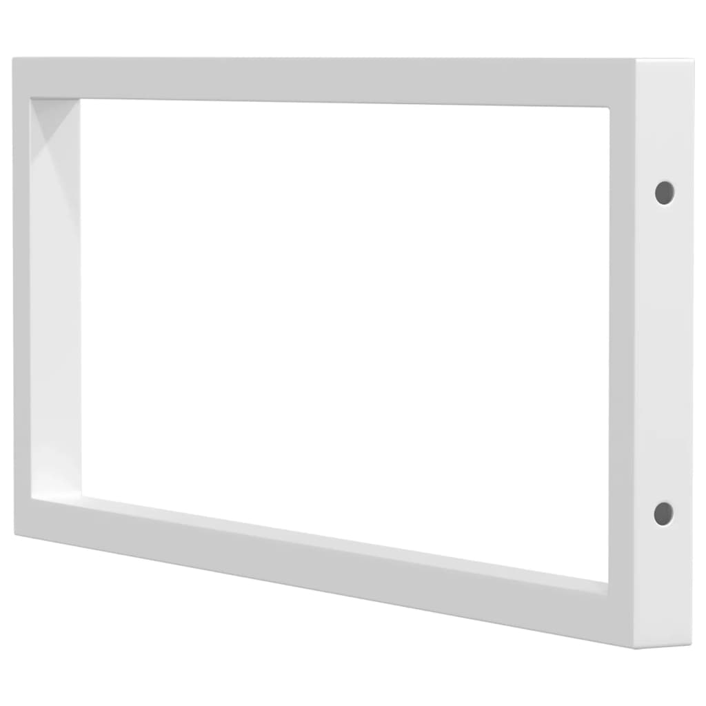 Washbasin Brackets 2 Pcs. White Rectangular Steel