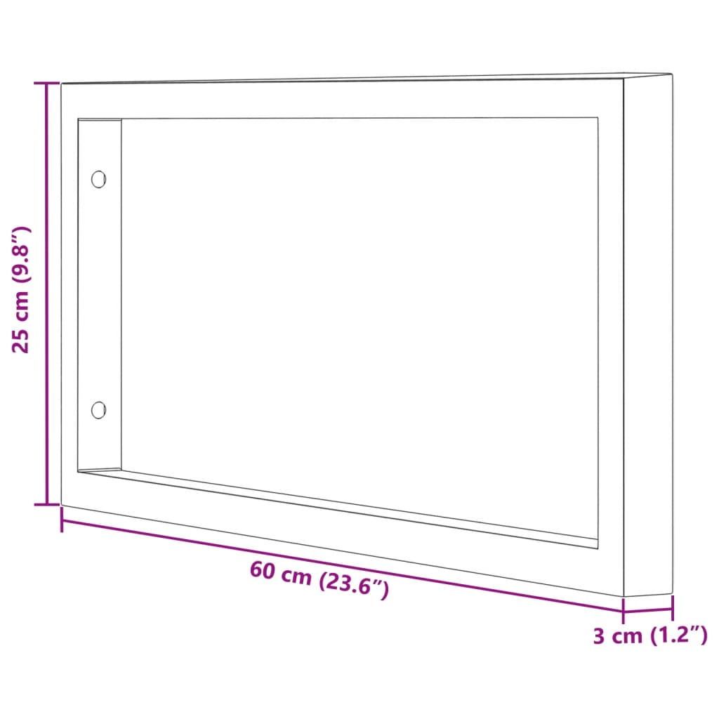 Washbasin Brackets 2 Pcs. White Rectangular Steel