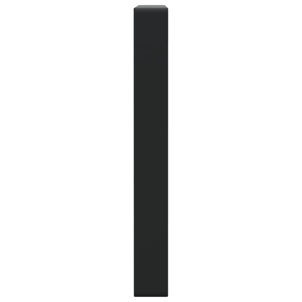 Washbasin Brackets 2 Pcs Black Rectangular Steel