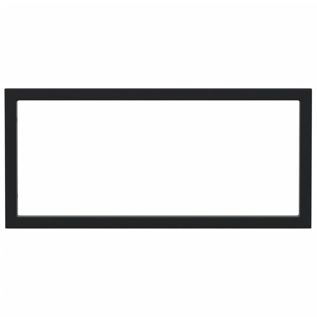 Washbasin Brackets 2 Pcs Black Rectangular Steel