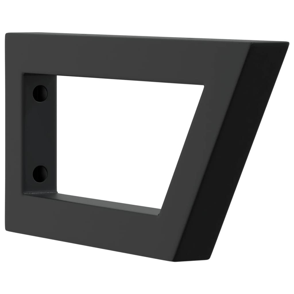 Washbasin brackets 2 pcs. Black trapezoidal steel