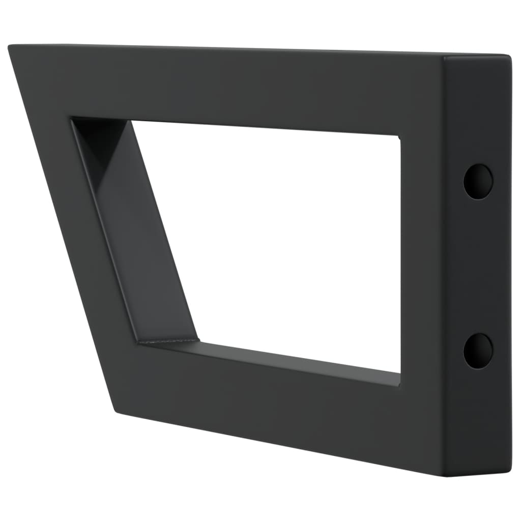 Washbasin brackets 2 pcs. Black trapezoidal steel