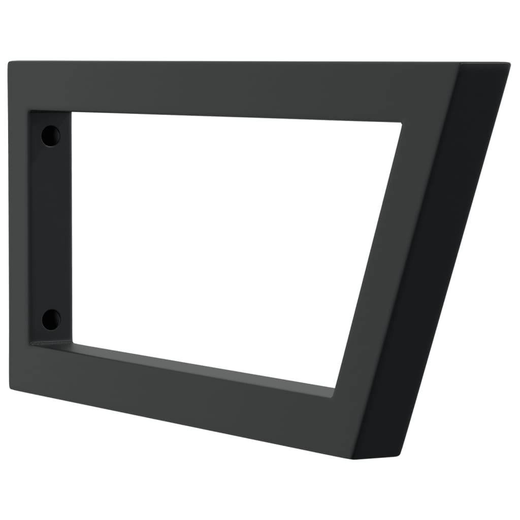 Washbasin brackets 2 pcs. Black trapezoidal steel