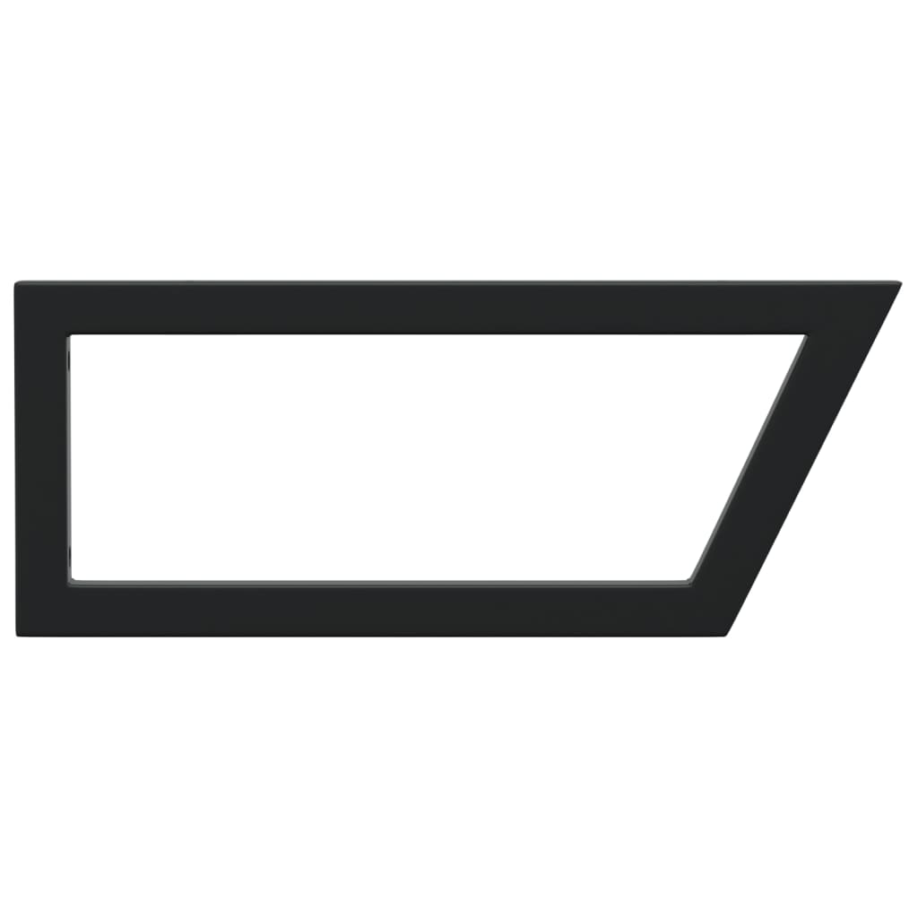 Washbasin brackets 2 pcs. Black trapezoidal steel