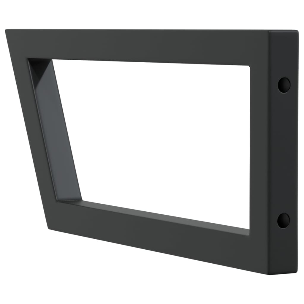 Washbasin brackets 2 pcs. Black trapezoidal steel