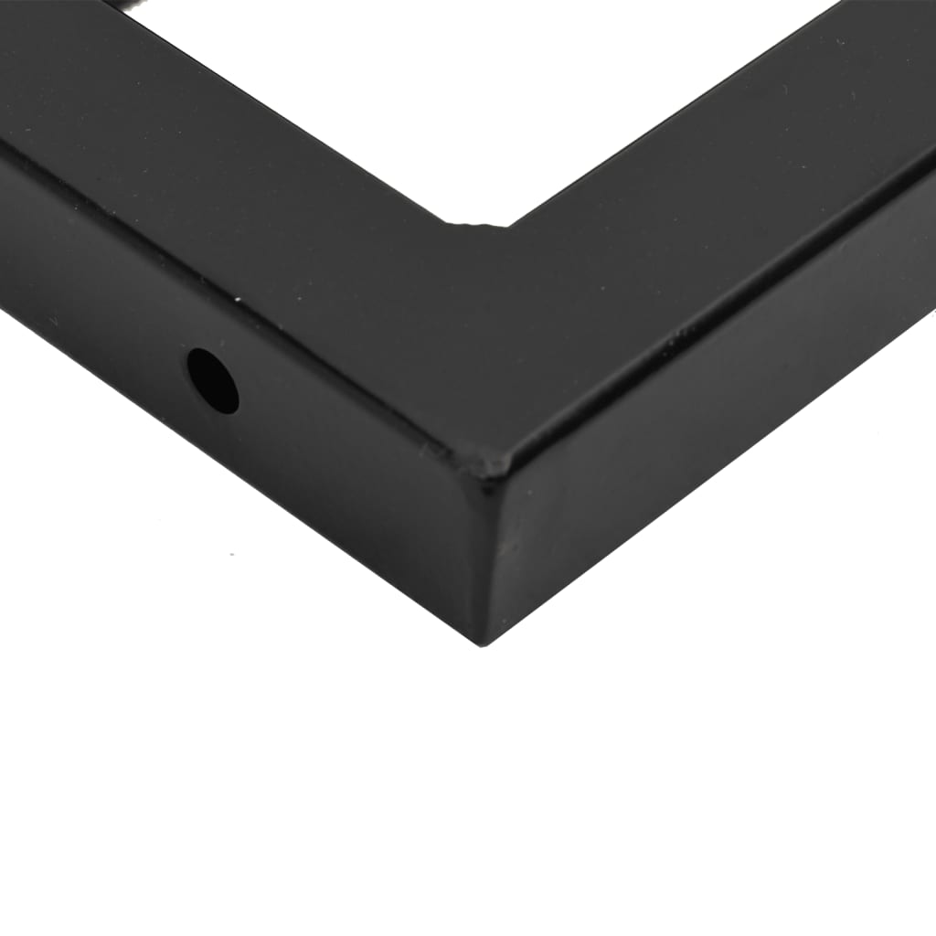 Washbasin brackets 2 pcs. Black trapezoidal steel