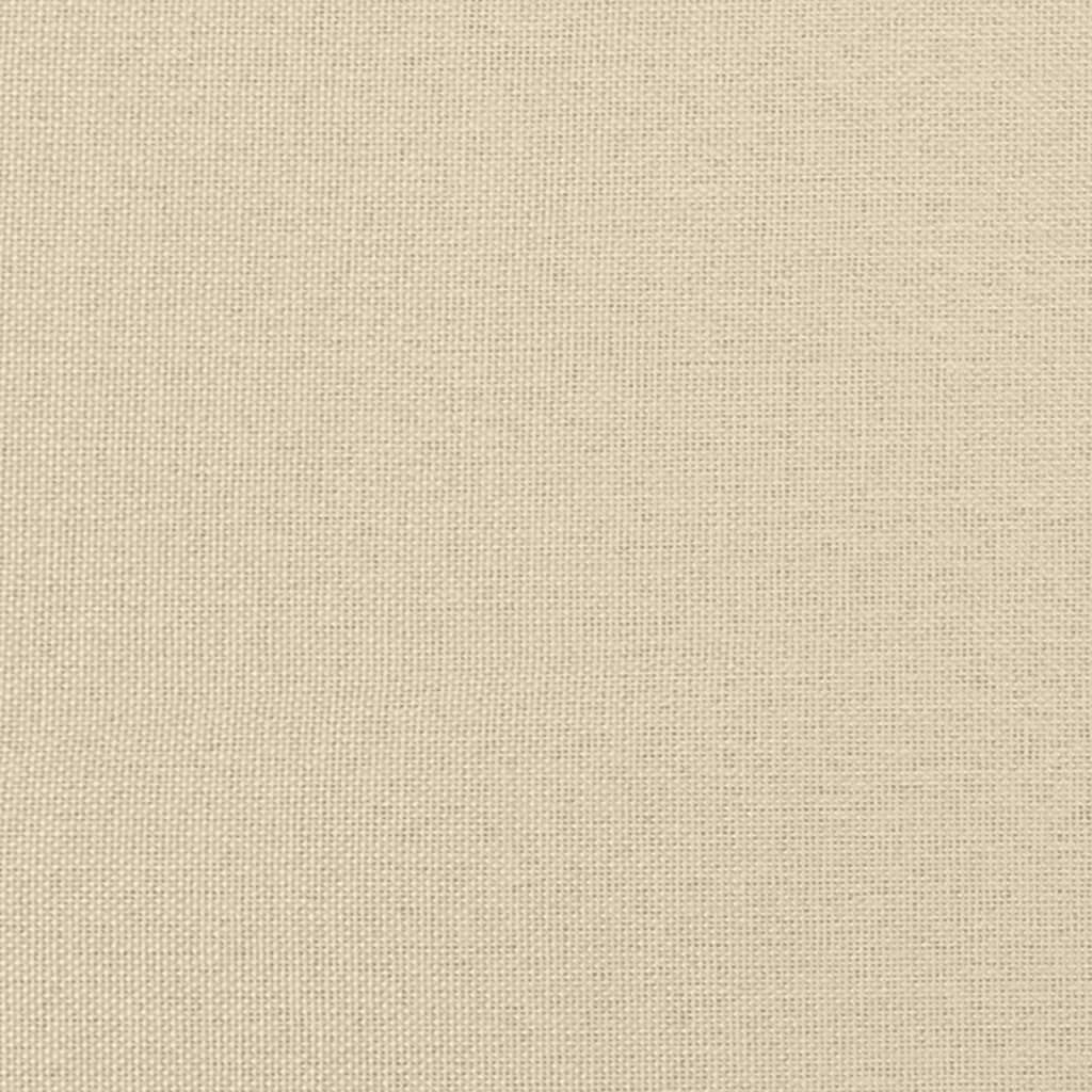 Chaiselongue mit Kissen Creme Stoff