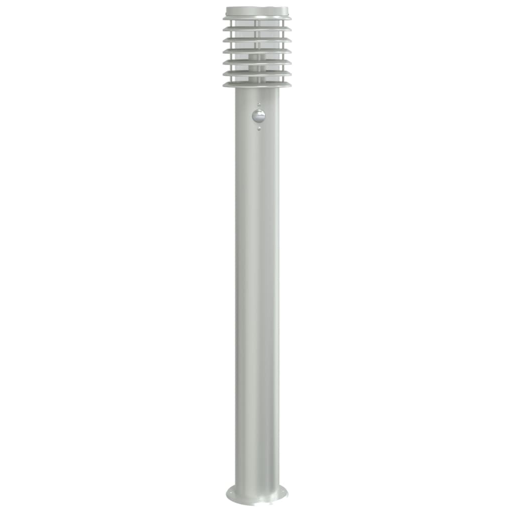 Wegeleuchten mit Bewegungsmelder 3 Stk. Silbern 110cm Edelstahl