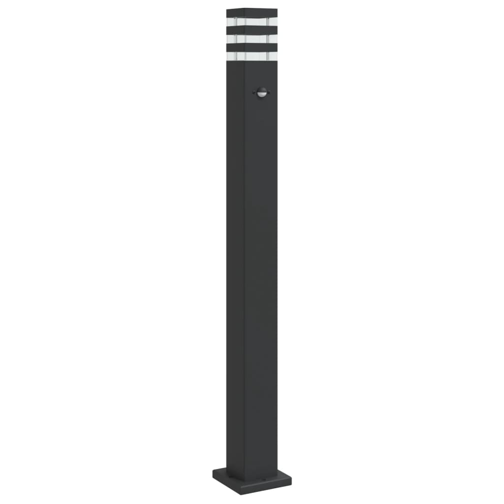 Wegeleuchte mit Bewegungsmelder Schwarz 110 cm Aluminium