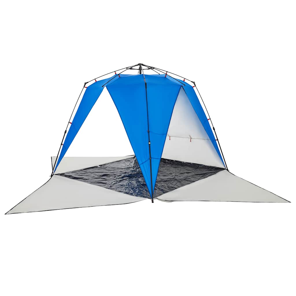 Beach Tent 4 Persons Azure Blue Quick Release Waterproof