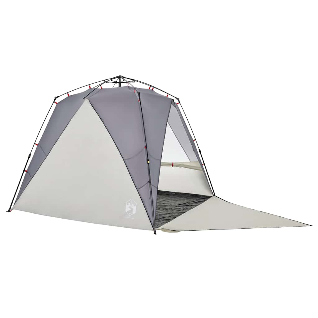 Beach Tent 4 Persons Gray Quick Release Waterproof