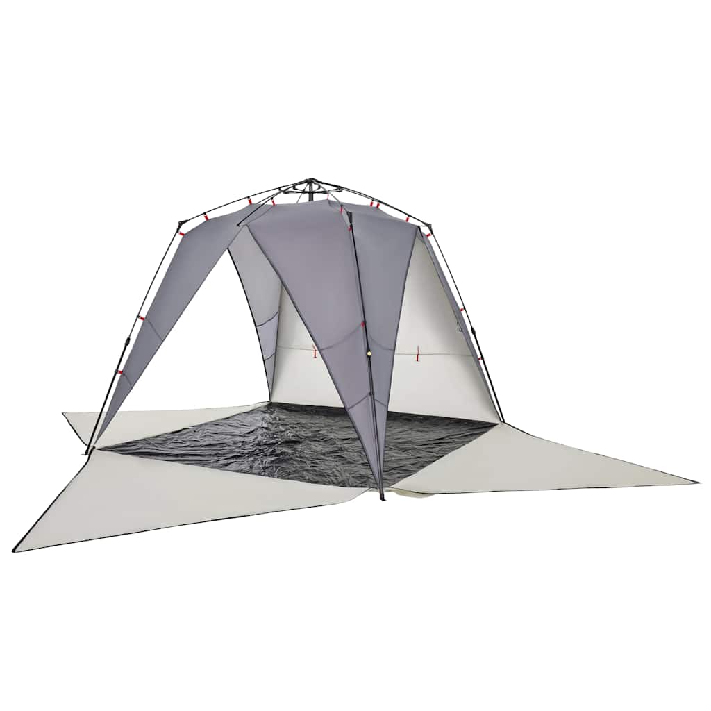 Beach Tent 4 Persons Gray Quick Release Waterproof
