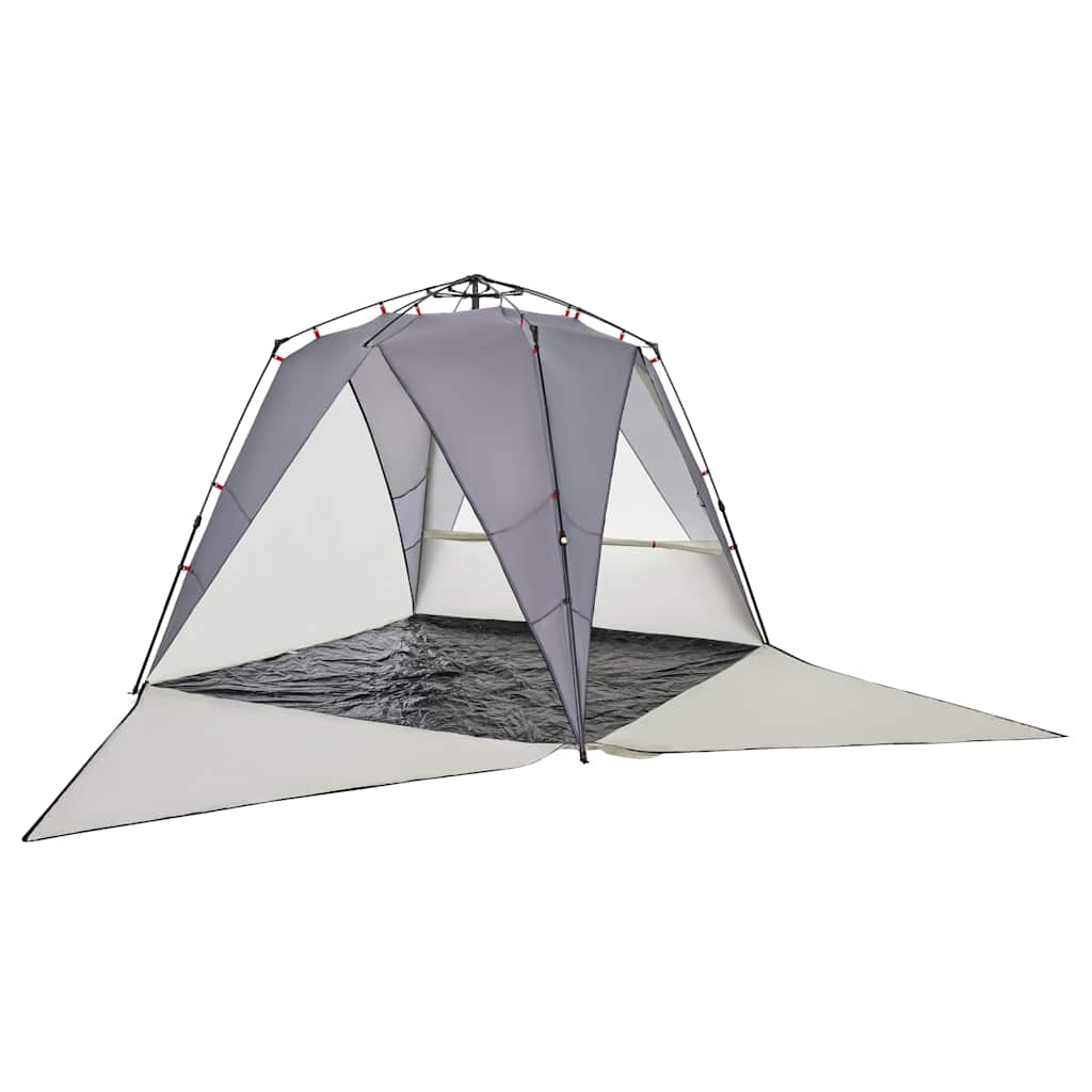 Beach Tent 4 Persons Gray Quick Release Waterproof