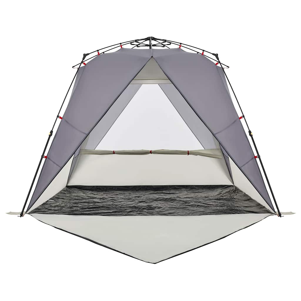 Beach Tent 4 Persons Gray Quick Release Waterproof