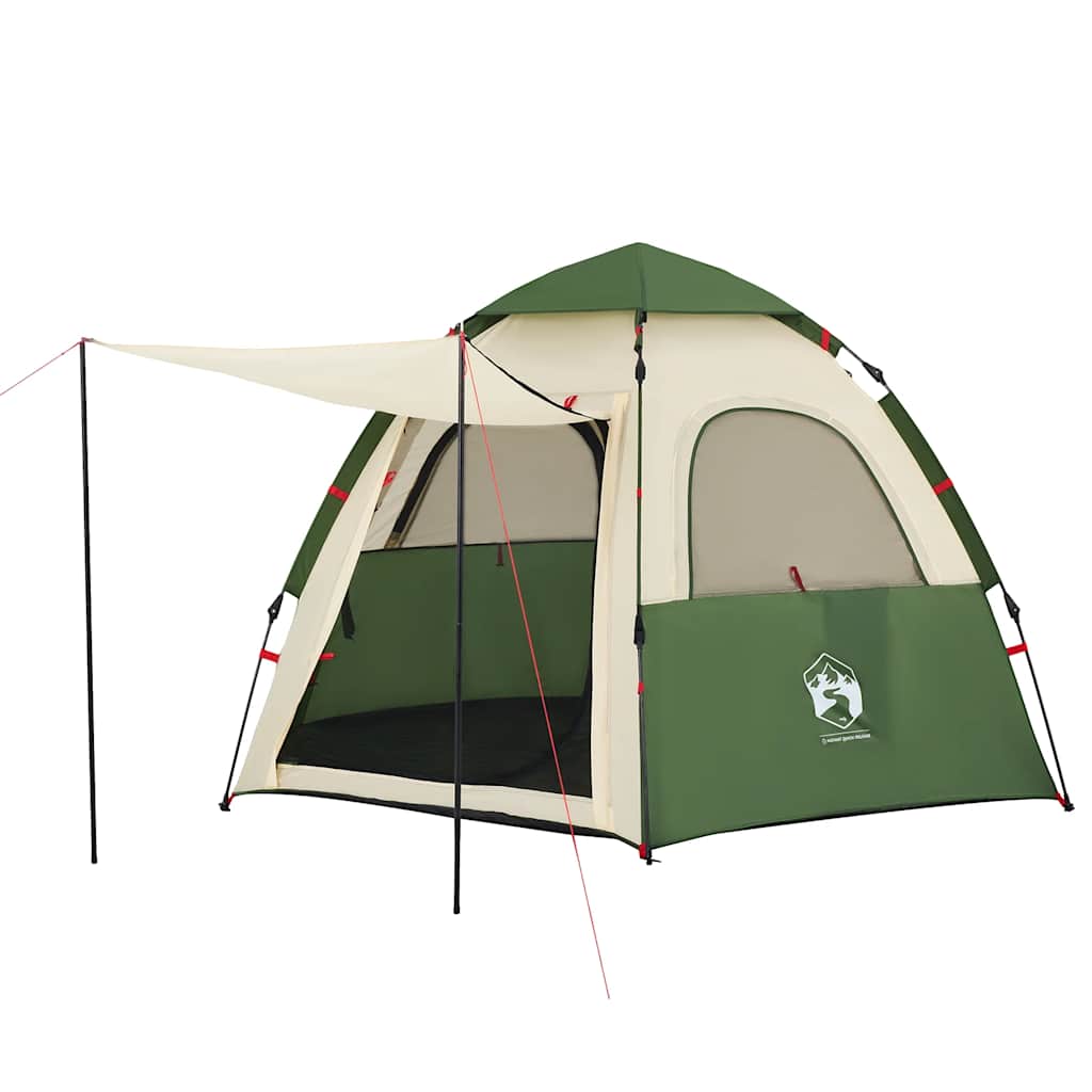 Camping Tent 4 Persons Green Quick Release