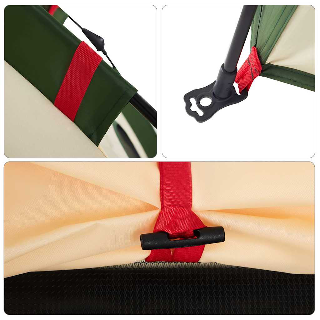 Camping Tent 4 Persons Green Quick Release