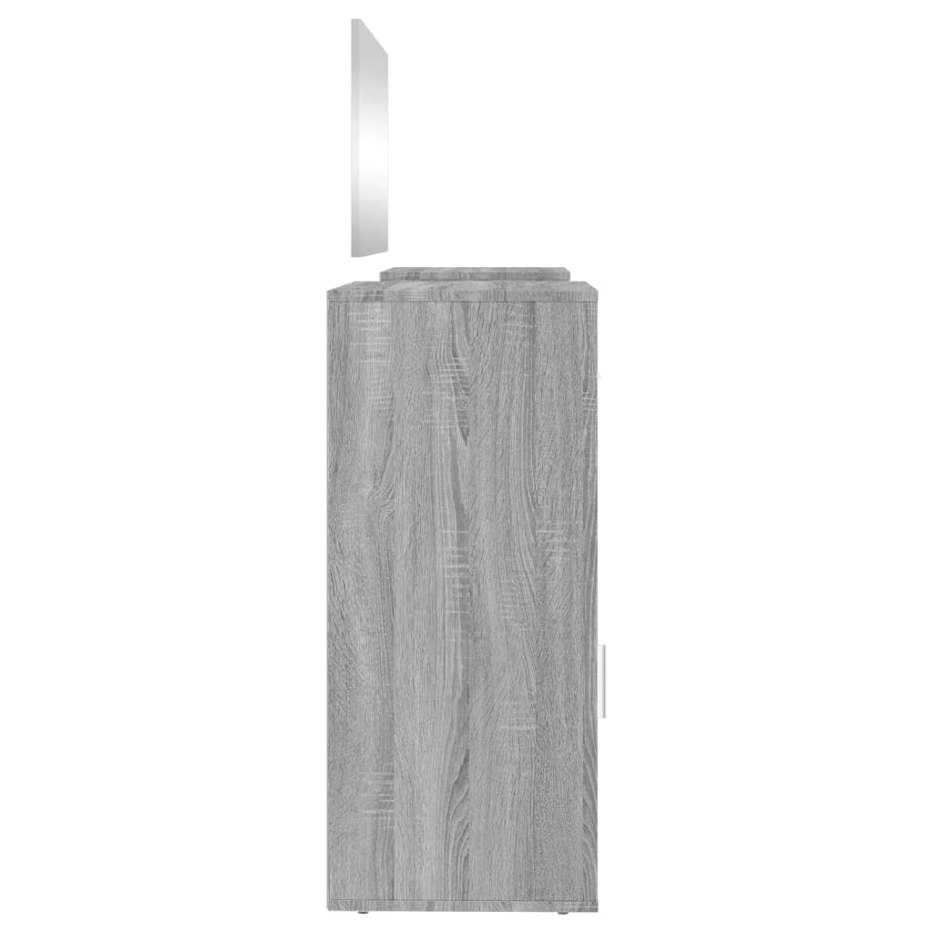 4-piece dressing table set, gray Sonoma wood material