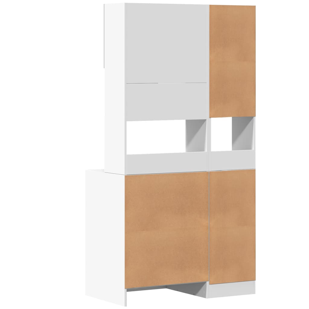 Kitchen cabinet white 95x50x180 cm wood-based material