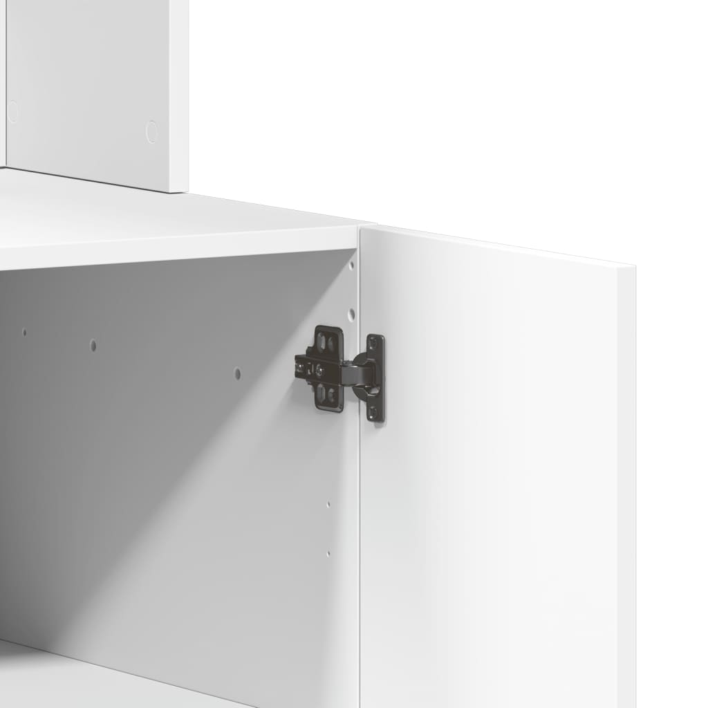Kitchen cabinet white 95x50x180 cm wood-based material