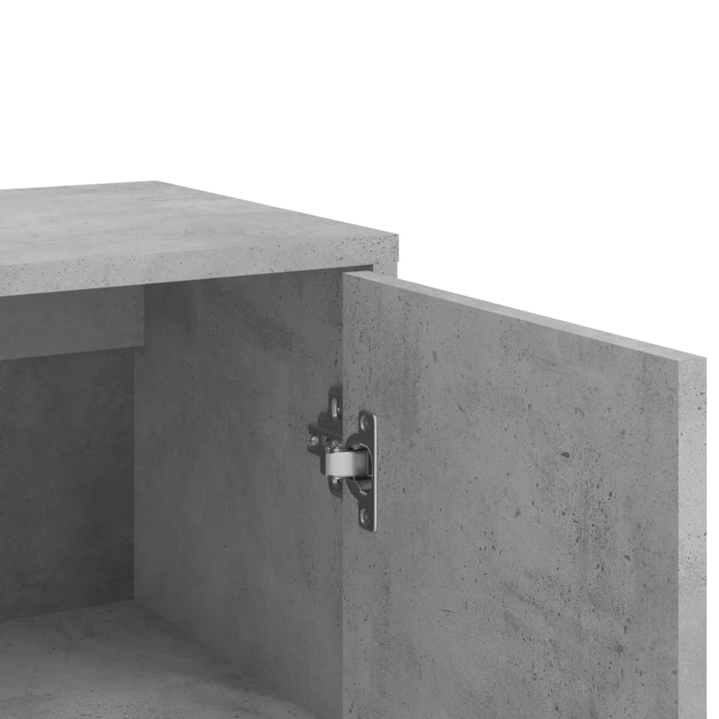 Sideboards 2 pcs. Concrete grey 60x31x84 cm wood material