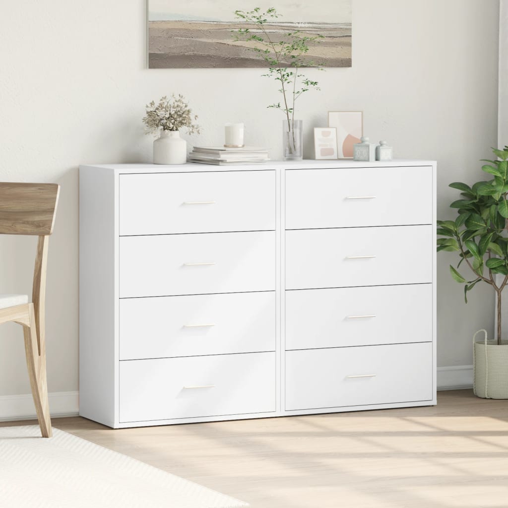 Sideboards 2 pcs. White 60x31x84 cm wood-based material