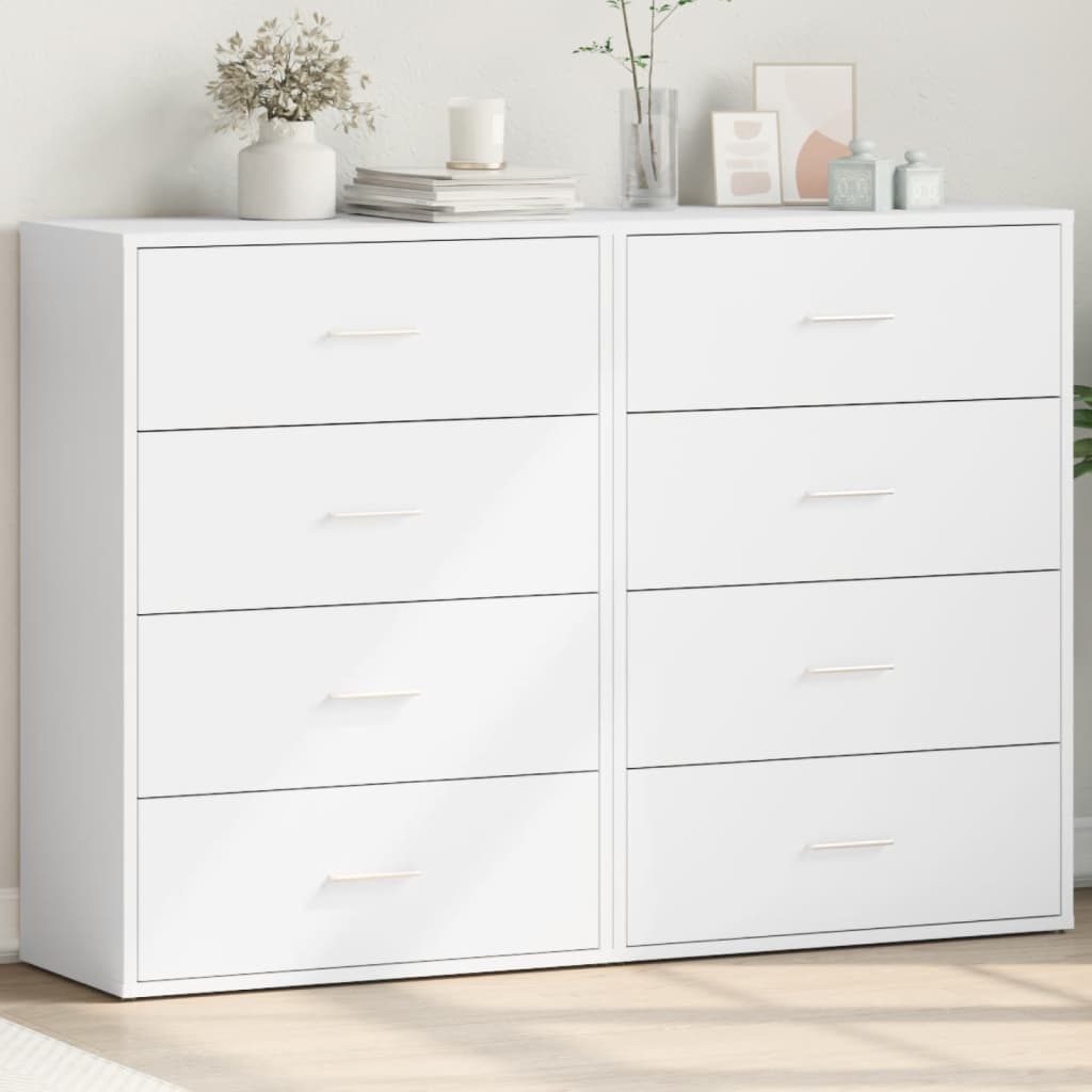Sideboards 2 pcs. White 60x31x84 cm wood-based material