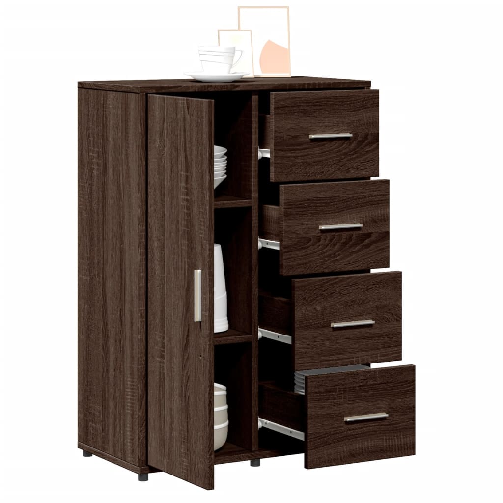 Sideboards 2 Stk. Braun Eichen-Optik 60x31x84 cm Holzwerkstoff