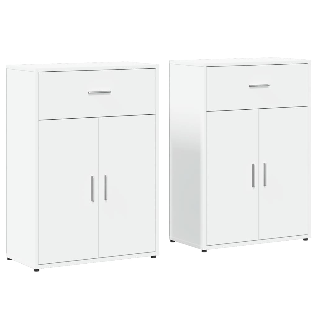 Sideboards 2 pcs. White 60x30x84 cm wood-based material