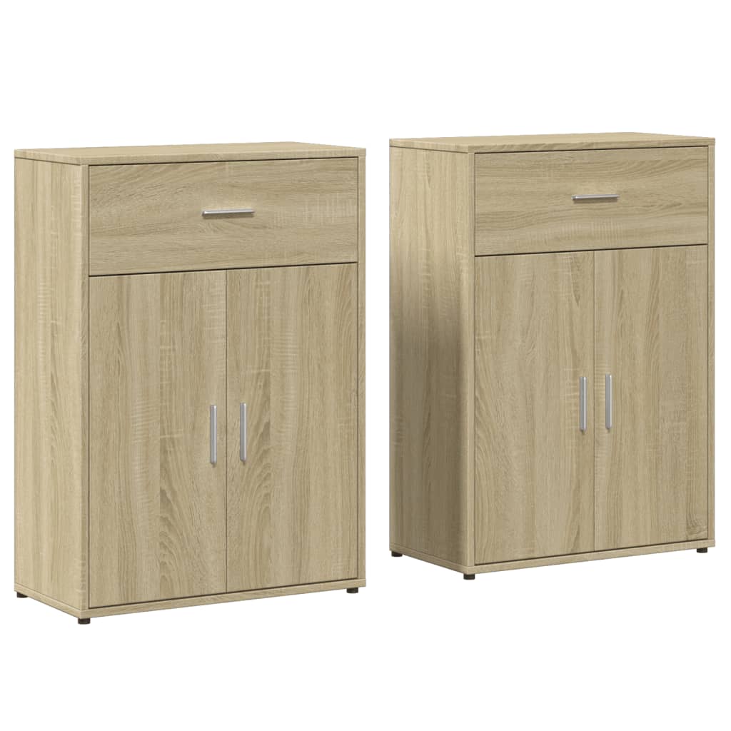 Sideboards 2 pcs. Sonoma oak 60x30x84 cm wood material