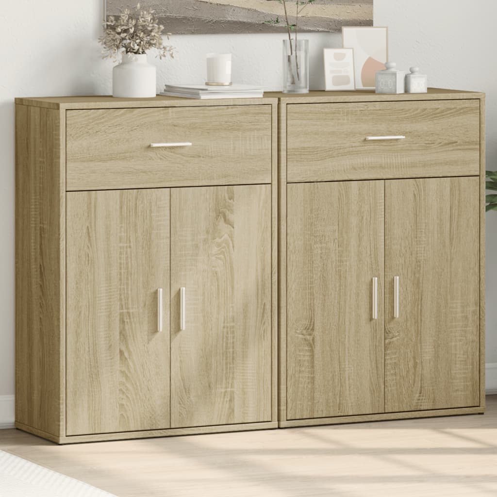 Sideboards 2 pcs. Sonoma oak 60x30x84 cm wood material
