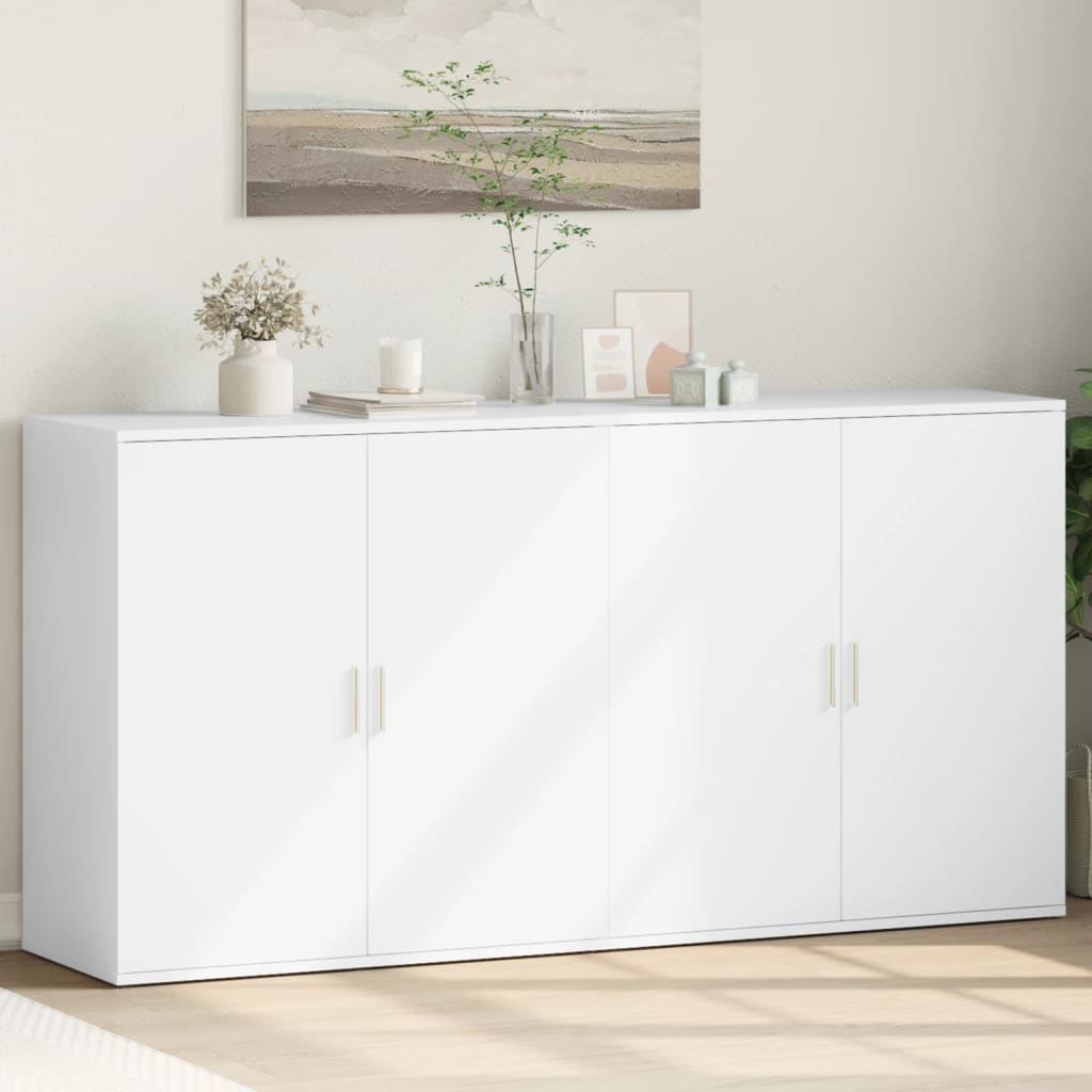 Sideboards 2 pcs. White 79x38x80 cm wood-based material