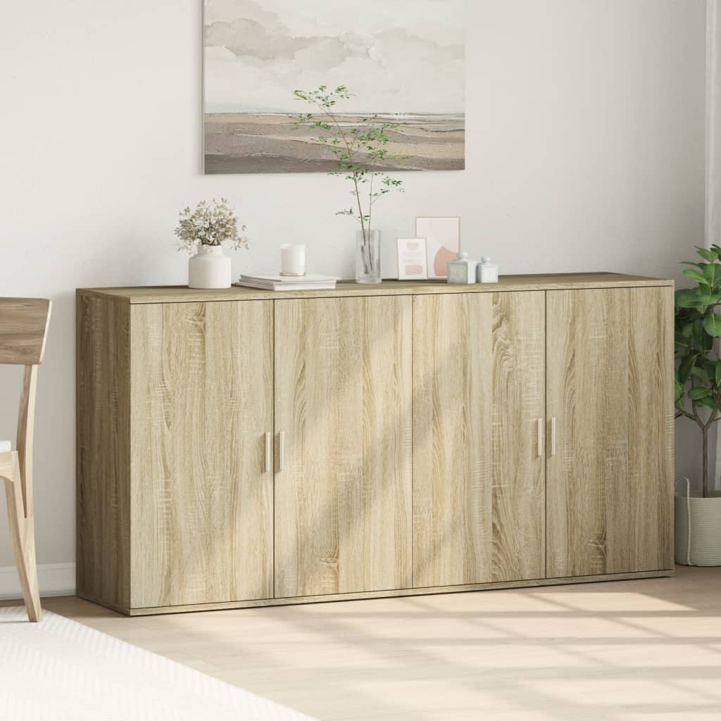 Sideboards 2 pcs. Sonoma oak 79x38x80 cm wood-based material