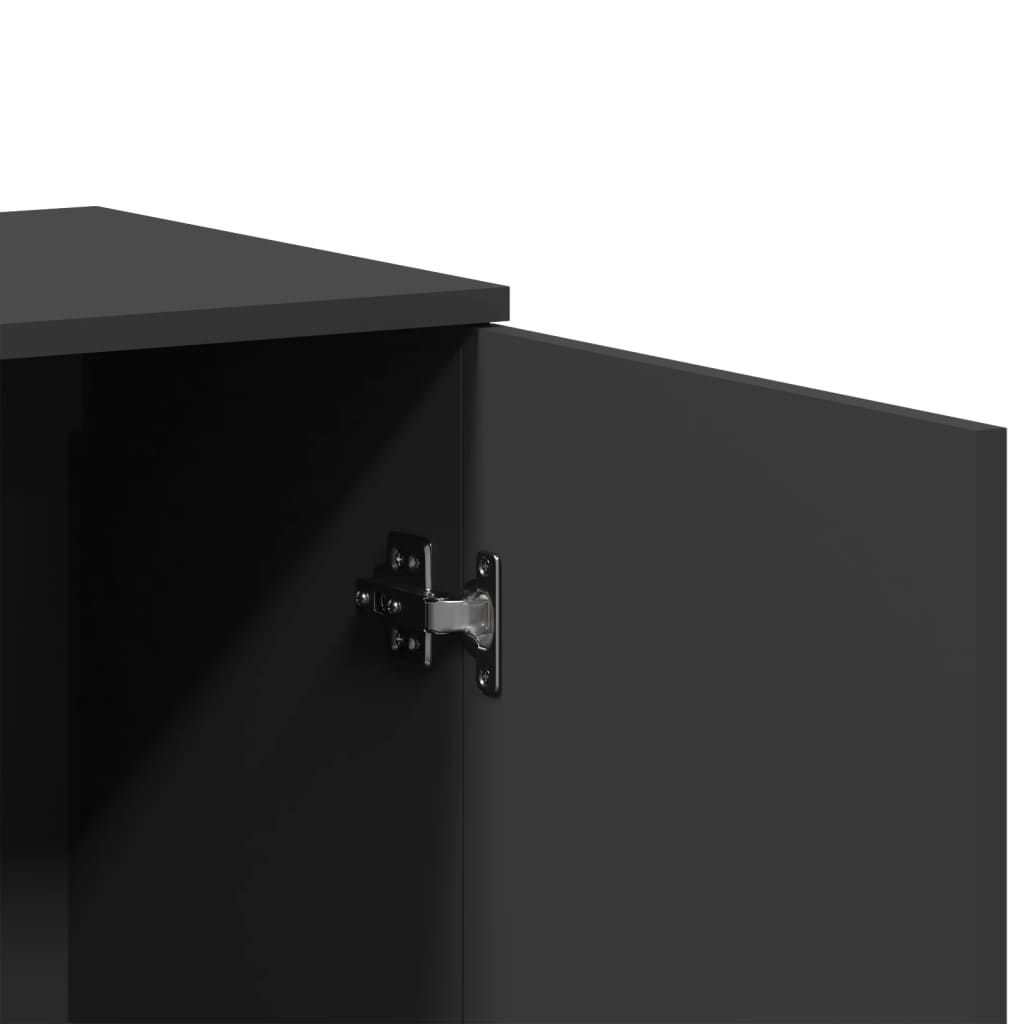 Sideboards 3 Stk. Schwarz Holzwerkstoff