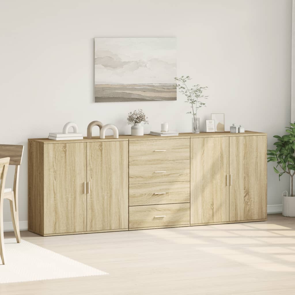 Sideboards 3 pcs. Sonoma oak wood material