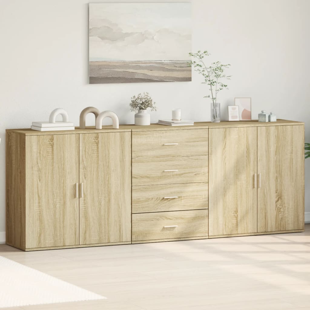 Sideboards 3 pcs. Sonoma oak wood material
